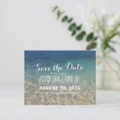 Carte Postale Faire-part Summer Tropical Beach Wedding Enregistrer la date (Debout devant)