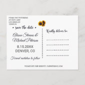 Carte Postale Faire-part Sunfleurs d'été | Mariage photo Enregistrer la dat (Dos)