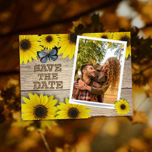 Carte Postale Faire-part Sunflower Save the Date Mariage