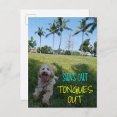 CARTE POSTALE FAIRE-PART SUNS OUT TONGUES OUT2 (Devant / Derrière)