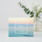 Carte Postale Faire-part Sunset Beach Wedding Sauvez les Dates (Debout devant)