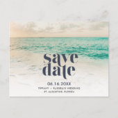 Carte Postale Faire-part Sunset Florida Beach Wedding Enregistrer la date (Devant)