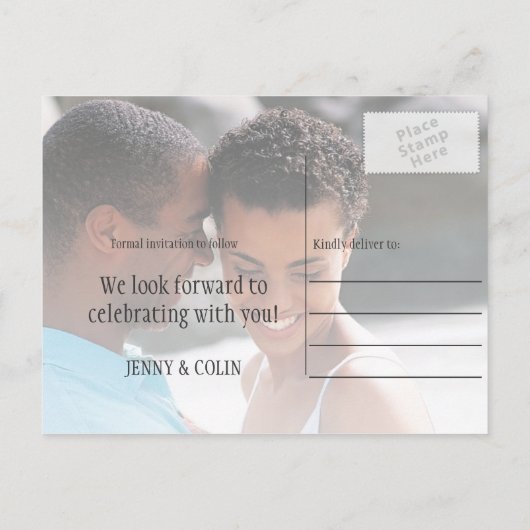 Carte Postale Faire-part Sunshine Beach Palm Trees Plumeria Enregistrer La  (Dos)