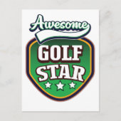 Carte Postale Faire-part Superbe étoile de golf  (Devant)