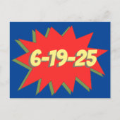 Carte Postale Faire-part Superhero Comic Enregistrer La Date (Devant)