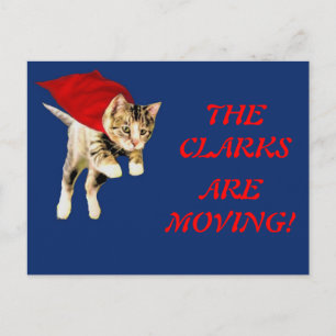 Carte Postale Faire-part Superkitty Changement d'adresse