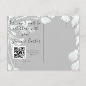 Carte Postale Faire-part Superposition de photo élégante moderne QRC minima (Dos)