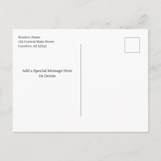 Carte Postale Faire-part Superposition de script d'annonce de remise de dip (Dos)