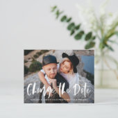 Carte Postale Faire-part Superposition de script de pinceau gras Changer la (Debout devant)