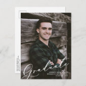 Carte Postale Faire-part Superposition de script unique moderne pour deux p (Devant / Derrière)