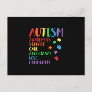 Carte Postale Faire-part Support Acceptance Ally Autism