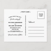 CARTE POSTALE FAIRE-PART SURFACE RUSTIQUE | ENREGISTRER LA DATE D'ANNONCE (Dos)