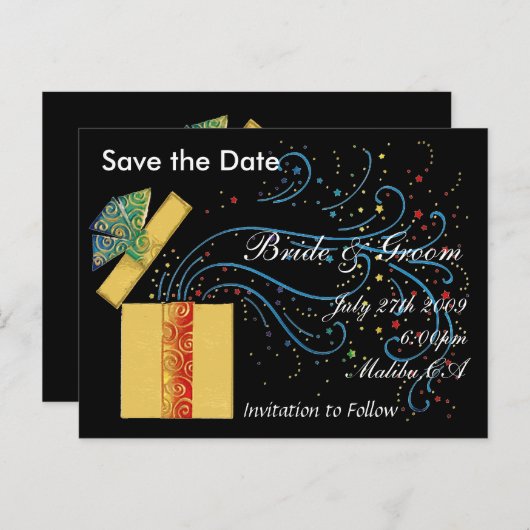 Carte Postale Faire-part Surprenez-moi, Sauvegarder la date - Personnalisé (Devant / Derrière)