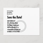 Carte Postale Faire-part SURPRISE Sauvez la date 50e fête d'anniversaire A0 (Dos)