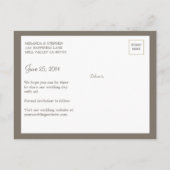 Carte Postale Faire-part Sweet Modern Wedding Enregistrer la Date Photo Car (Dos)