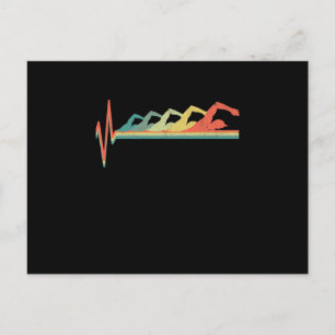 Carte Postale Faire-part Swimmer Heartbeat Premium