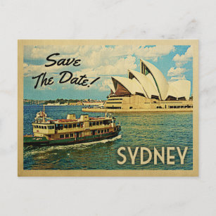 Carte Postale Faire-part Sydney Sauver La Date Australie