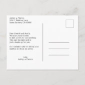 Carte Postale Faire-part Symbole de mariage branché de plage Enregistrer la (Dos)