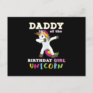 Carte Postale Faire-part T-shirt Papa de la fille d'anniversaire Parent Dab