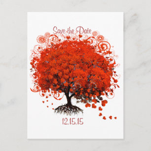 Carte Postale Faire-part T-shirts de mariage Red Tree, Cadeaux, Autocollant