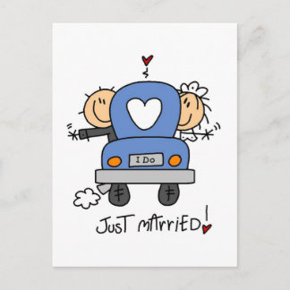 Carte Postale Faire-part T-shirts et cadeaux de mariée mariée et de chambre