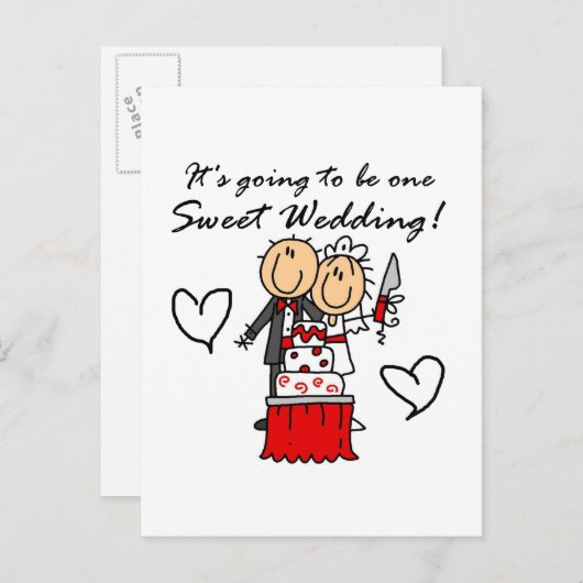 Carte Postale Faire-part T-shirts et cadeaux Mariages (Devant / Derrière)