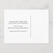 Carte Postale Faire-part Tableau noir de lunettes Geeky Enregistrer la date (Dos)