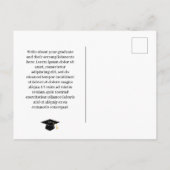 Carte Postale Faire-part Tableau noir jaune Cool - Diplôme photo (Dos)