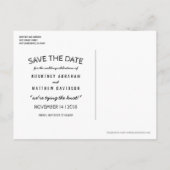 Carte Postale Faire-part Tableau Noir Rustique Bois Save the Date Campagne (Dos)