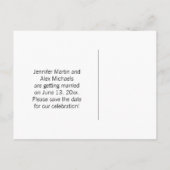 Carte Postale Faire-part Tableau noir Turquoise et flèche Enregistrer la da (Dos)