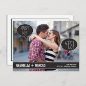 Carte Postale Faire-part Talk Bubbles Mariage Enregistrer La Date (Devant / Derrière)