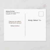 Carte Postale Faire-part Tamia et citrouilles, Rustique d'automne (Dos)