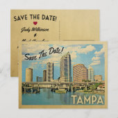 Carte Postale Faire-part Tampa Sauvez La Date Florida (Devant / Derrière)
