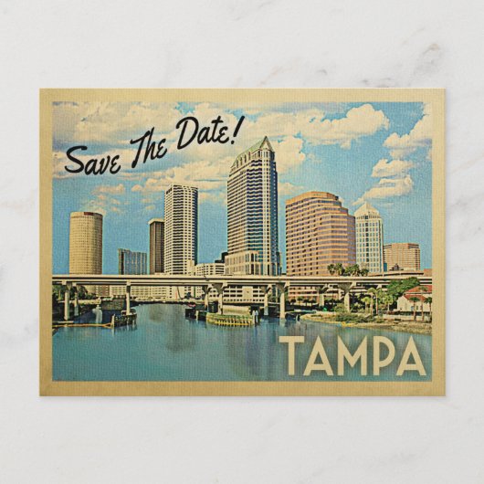 Carte Postale Faire-part Tampa Sauvez La Date Florida (Devant)
