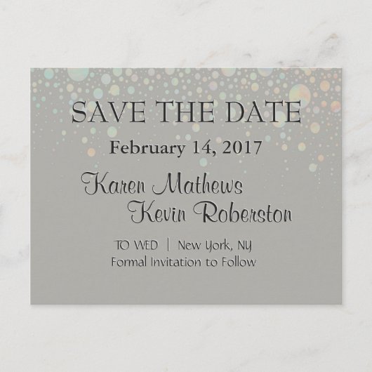 Carte Postale Faire-part Tan Parties scintillant Stars (Devant)