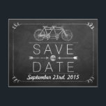 Carte Postale Faire-part Tandem Bicycle Chalkboard Typographie Mariage<br><div class="desc">Tandem Bicycle Chalkboard Typographie Mariage - Cartes de Faire-Part de Mariage.</div>