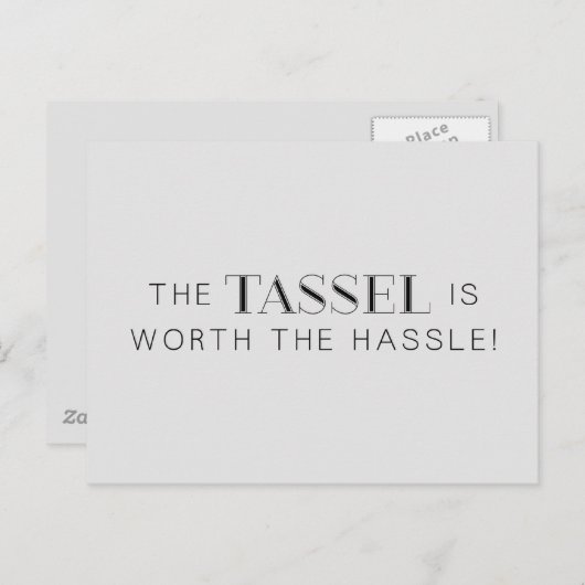 CARTE POSTALE FAIRE-PART TASSEL WORLD HASSLE GRAD GRAD EXPRESSIONS CO (Devant / Derrière)