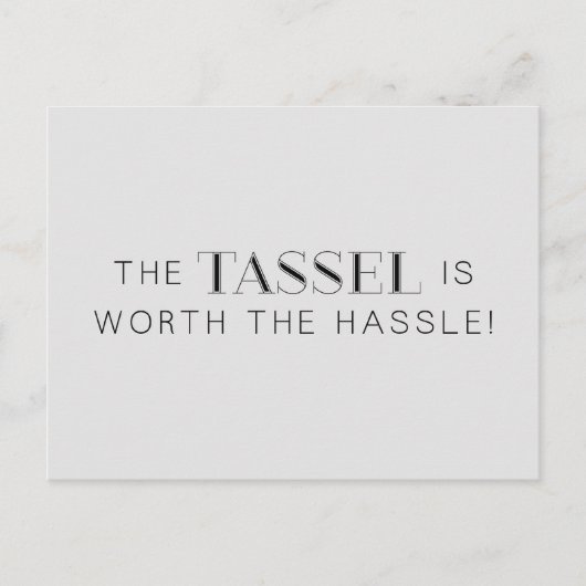 CARTE POSTALE FAIRE-PART TASSEL WORLD HASSLE GRAD GRAD EXPRESSIONS CO (Devant)