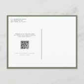 Carte Postale Faire-part Taupe Green Montana Map QR Code Enregistrer la dat (Dos)