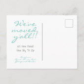 Carte Postale Faire-part Teal Home, Sweet New Home - Texas (Dos)