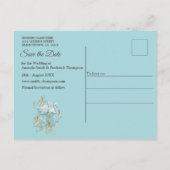 Carte Postale Faire-part Teintes Douces de Vert Sauge en Pastel (Dos)