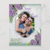 Carte Postale Faire-part Teintes succulentes de SeaGreen, Violet Enregistre (Devant)