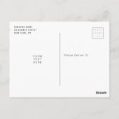 Carte Postale faire-part tendance d'études de droit bleu (Dos)