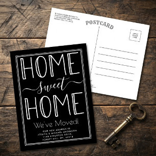 Carte Postale Faire-part Tendance Nouveau Maison Douce Maison Typographie D