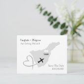 Carte Postale Faire-part Tenerife Mariages de Destination Sauver la Date (Debout devant)