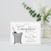 Carte Postale Faire-part Tenez Le Mariage Retardé Champagne (Debout devant)