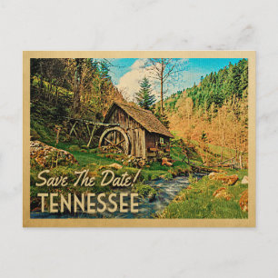 Carte Postale Faire-part Tennessee Enregistrez La Date Cabane Rustique Mill