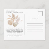 Carte Postale Faire-part Teracotta moderne bohème pampas herbe élégant (Dos)