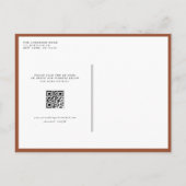 Carte Postale Faire-part Terracotta Boho Botanical QR Code Enregistrer la d (Dos)