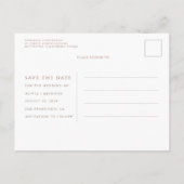 Carte Postale Faire-part Terracotta Floral Boho Exotique Enregistrer La Dat (Dos)